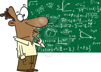 Royalty Free Clipart Image of a Mathematician 