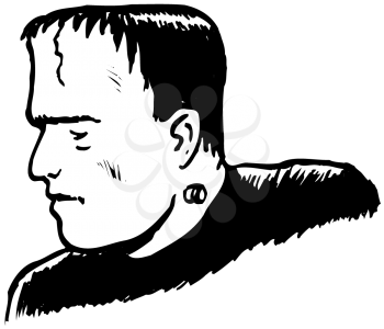 Royalty Free Clipart Image of Franstein