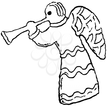 Royalty Free Clipart Image of an Angel Cookie