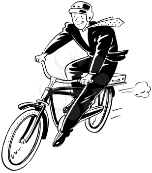 Royalty Free Clipart Image of a Cyclist