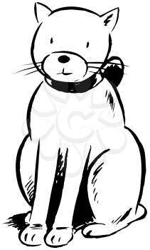 Royalty Free Clipart Image of a Cat
