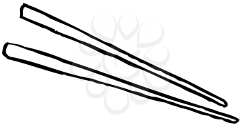 Royalty Free Clipart Image of Chopsticks
