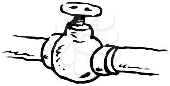 Royalty Free Clipart Image of a Cutoff Valve