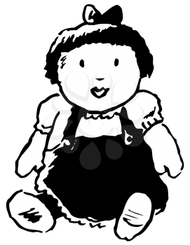 Royalty Free Clipart Image of a Doll