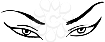 Royalty Free Clipart Image of Asian Eyes