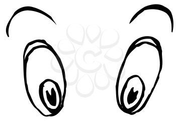 Royalty Free Clipart Image of Wide Eyes