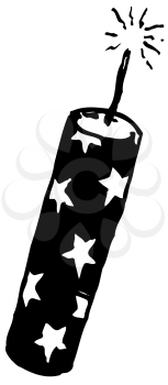 Royalty Free Clipart Image of a Firecracker