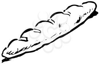 Royalty Free Clipart Image of French Bread