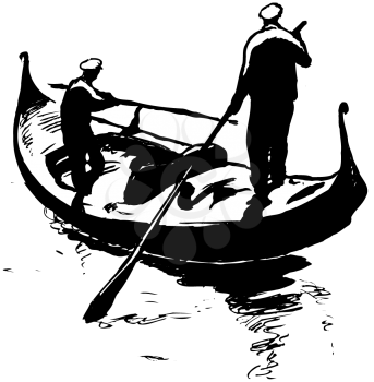 Royalty Free Clipart Image of a Gondola