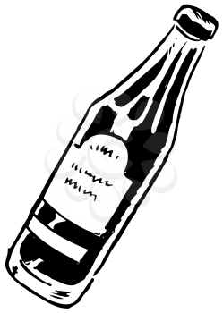 Royalty Free Clipart Image of a Bottle of Ketchuop