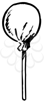 Royalty Free Clipart Image of a Wrapped Lollipop