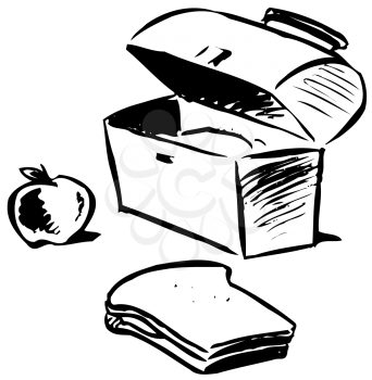 Royalty Free Clipart Image of a Lunchbox