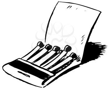 Royalty Free Clipart Image of a Package of Matches