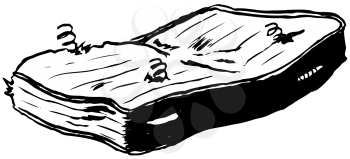 Royalty Free Clipart Image of an Old Mattress