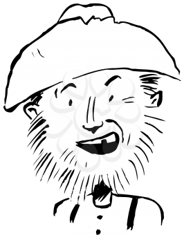 Royalty Free Clipart Image of
an Old Miner