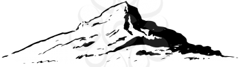 Royalty Free Clipart Image of Mountain