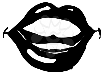 Royalty Free Clipart Image of a Wide Smile