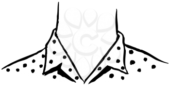 Royalty Free Clipart Image of a Polka Dot Blouse