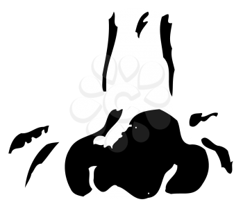 Royalty Free Clipart Image of a Black Nose