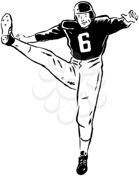 Royalty Free Clipart Image of a Football Punt