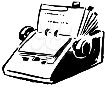 Royalty Free Clipart Image of a Rotary File