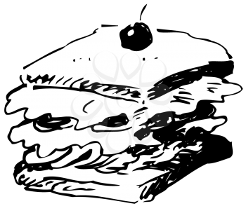 Royalty Free Clipart Image of
a Sandwich