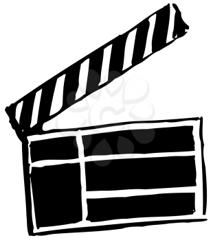 Royalty Free Clipart Image of a Director's Slate