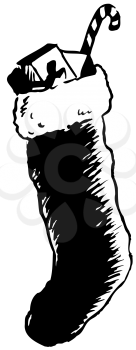Royalty Free Clipart Image of a Christmas Stocking