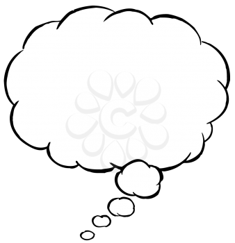 Royalty Free Clipart Image of a Thought Cloud