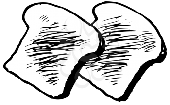 Royalty Free Clipart Image of Toast