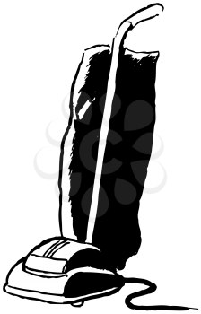 Royalty Free Clipart Image of an Upright Vacuum Cleaner