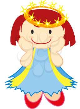 Royalty Free Clipart Image of a Female Angel
