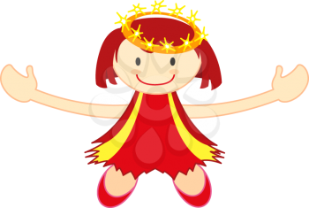 Royalty Free Clipart Image of a Female Angel