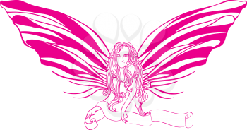 Royalty Free Clipart Image of a Faerie