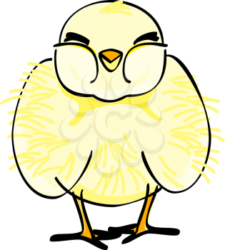 Royalty Free Clipart Image of a Chick