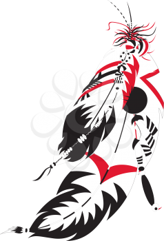 Royalty Free Clipart Image of Indian Feathers