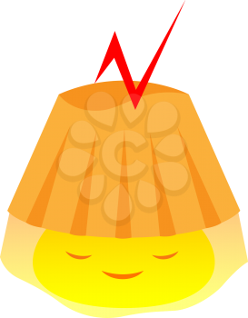 Royalty Free Clipart Image of a Smiling Lamp Shade