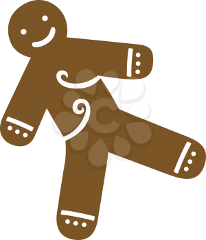 Royalty Free Clipart Image of a Gingerbread Man