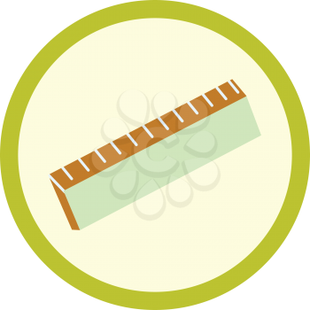 Royalty Free Clipart Image of a Ruler in a Circle