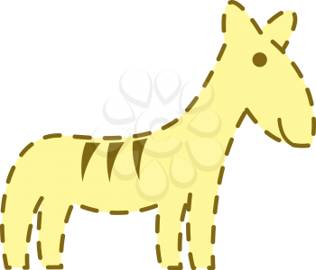 Royalty Free Clipart Image of a Cutout Zebra
