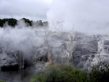 Royalty Free Photo of Waterfalls and Mist
