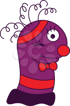 Royalty Free Clipart Image of a Sock Puppet Monster