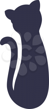 Royalty Free Clipart Image of a Cat Silhouette