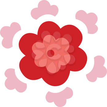 Royalty Free Clipart Image of a Floral Burst