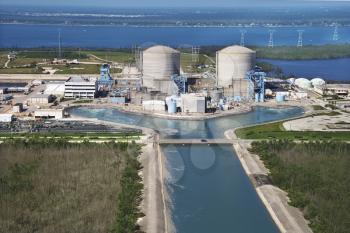Royalty Free Photo of a Nuclear Power Plant on Hutchinson Island, Florida