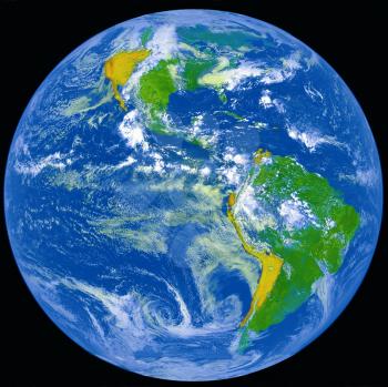 Royalty Free Photo of a NASA Image of Earth From Outer Space