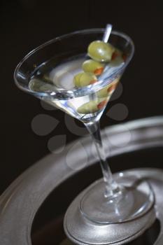 Royalty Free Photo of a Martini With Olives