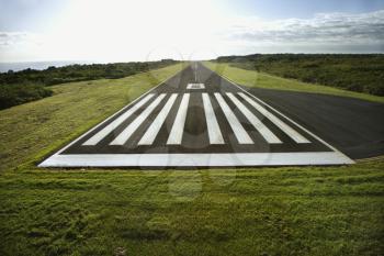 Royalty Free Photo of an Airplane Landing Field on Maui, Hawaii