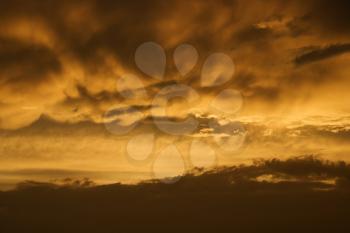 Royalty Free Photo of a Sunset Sky and Clouds