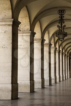 Royalty Free Photo of a Colonnade in Lisbon, Portugal